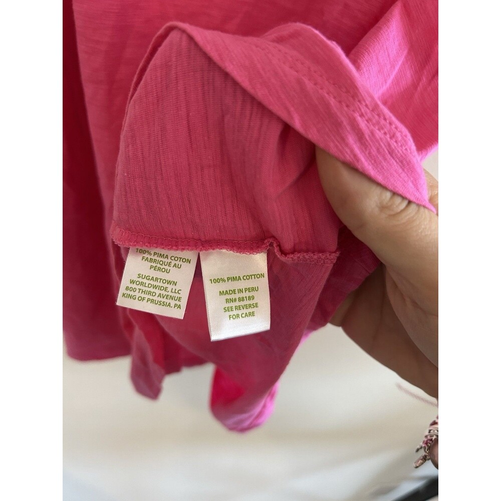 Lilly Pulitzer Tank Top Womens Large Pink Luxletic Racerback Athletic - Picture 4 of 8